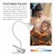 Newhouse Lighting - Indoor Olivia LED Clamp Light Desk Lamp with Flexible Gooseneck, 3 Brightness Levels & 3 Color Modes, White NHCLP-OL-WH - alternate 5